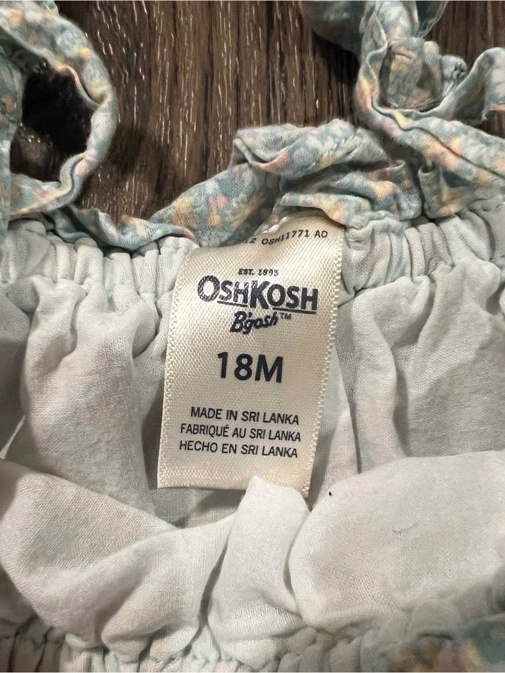 OshKosh B'gosh Light Blue Floral Tank Top